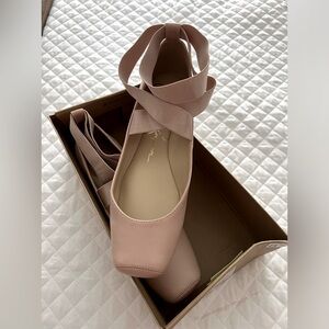 Jessica Simpson ballerina flats. Never used with box. Light Pink. 8.5